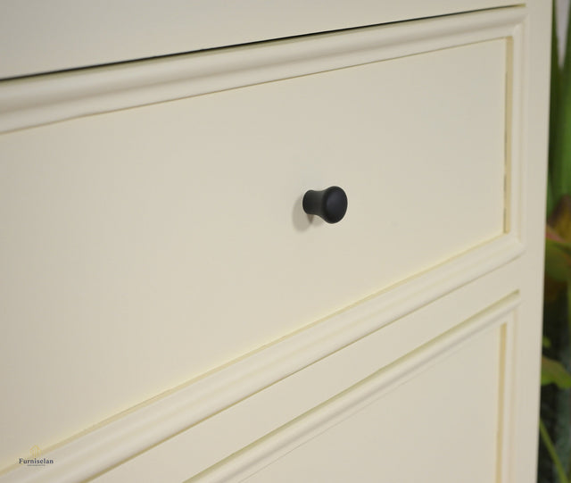 Mumbai Sideboard Cabinet Solid Wood - Three Drawers & Two Doors - Sideboard - Furniselan - Frosty-White