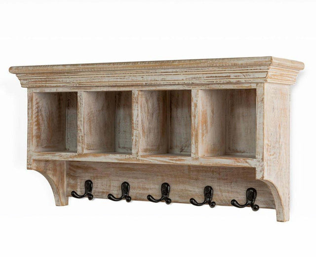 Kensington Wooden wall Shelve Hanger Furniselan Distressed White