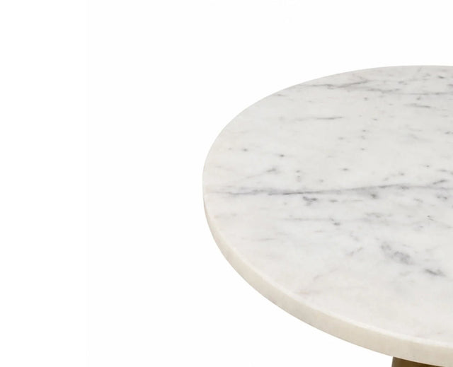 Lyra Aluminum Side Table - Antique Brass