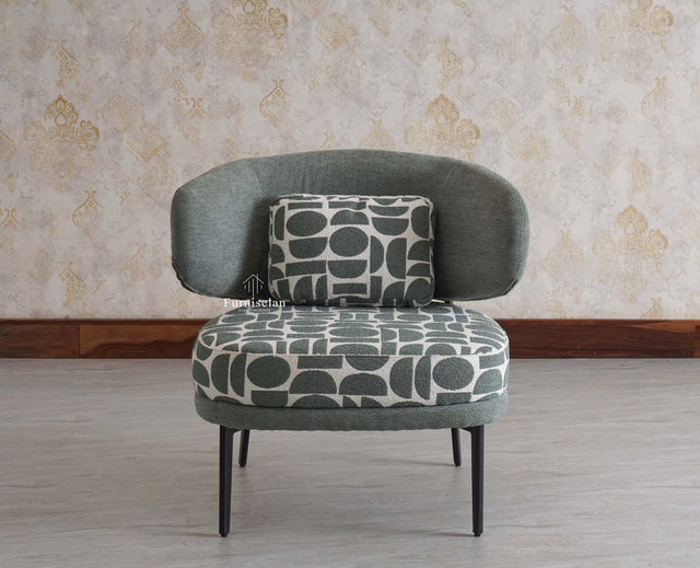 ModMint Curve Accent Chair Sofa - Dining Chair - Furniselan - Sage-Green