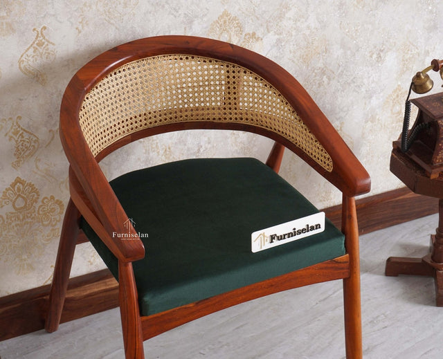 Baron Solid Rubber Wood Arm Chair Furniselan - Maple-Finish