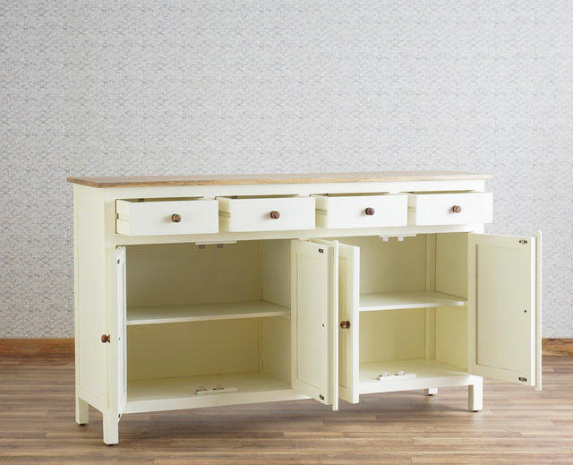 Spain Wooden Large Sideboard Cabinet - Frosty White