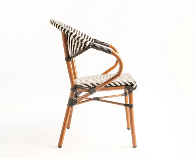 Tropika Curve Seat Outdoor Chair - Dining Chair - Furniselan - Dark-Walnut