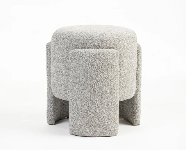 Tulsa Cotton Pouffe Stool Furniselan Cream White