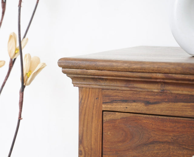 Belgium Sheesham Wood Chest Of Drawer - Furniselan - Teak-Finish