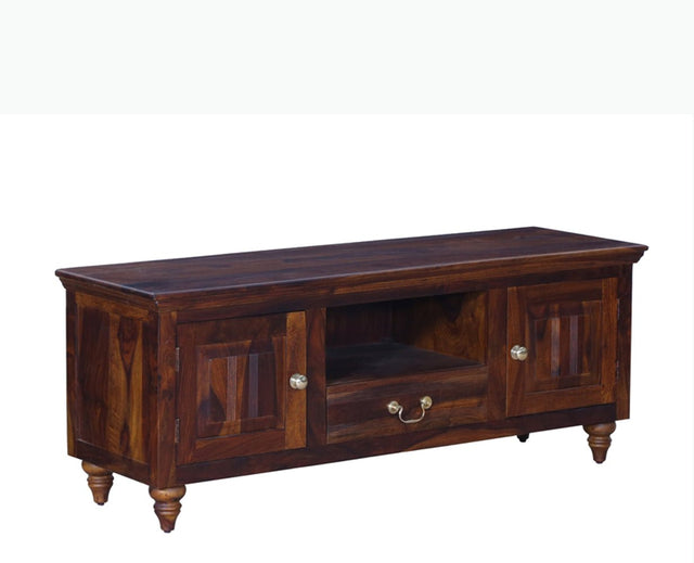 Calgary Solid Wood Tv Cabinet - Tv Cabinet - Furniselan-Kapasi-Brown-Finish