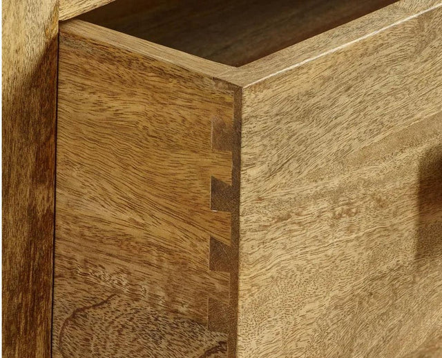 Portugal Solid Wood 6 Drawers Coffee Table - Coffee Table - Furniselan - Natural-Mango-Finish