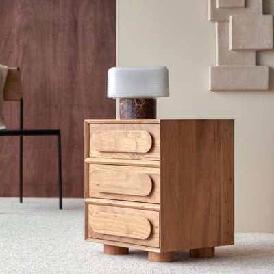 Three Drawer Bedside Table