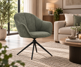 Alden Swivel Fabric Dining Chair
