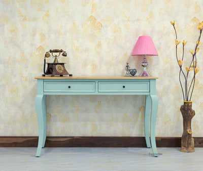 Mumbai Solid Wood Two Drawer Study Laptop Table Furniselan