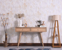 Boston Solid Wood Rattan Cane Console Table Furniselan