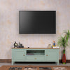 Spain Solid Mango Wood Tv cabinet - Two Doors and One Drawer - Tv Cabinet - Furniselan - Silt-Green