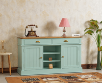 Porto Wooden Two door and Two Drawer Sideboard Cabinet Large - Tv Cabinet - Furniselan Silt Green