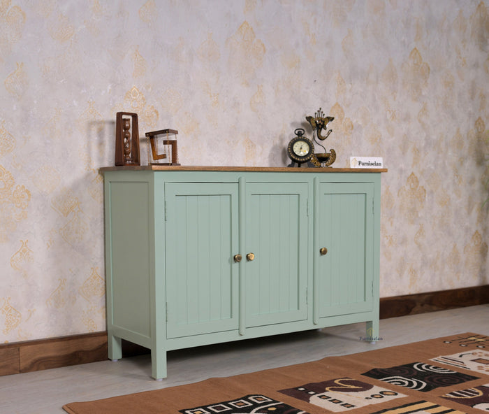 Spain Solid Mango Wood Sideboard Cabinet- 3 Doors Furniselan