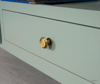 Spain Solid Mango Wood Tv cabinet - Two Doors and One Drawer - Tv Cabinet - Furniselan - Silt-Green