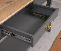 Alexandria Wooden Console Table Three Drawer - Console Table - Furniselan Slate-Grey