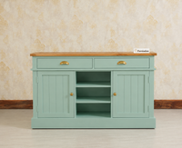 Porto Wooden Two door and Two Drawer Sideboard Cabinet Large - Tv Cabinet - Furniselan Silt Green