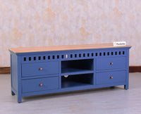 Alexandria Solid Wood TV Cabinet - Four Drawer - Tv Cabinet - Furniselan - China-Blue