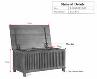 Deccan Slatted Trunk Box Storage Coffee Table Furniselan