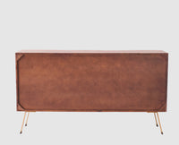 Barcelona Solid Wood Three Doors Sideboard Cabinet teak finish