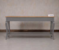 Alexandria Wooden Console Table Three Drawer - Console Table - Furniselan Slate-Grey