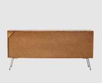 Barcelona Solid Wood Three Doors Sideboard Cabinet teak finish