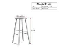 Boston Solid Wood Kitchen Bar Stool Furniselan Natural Finish 