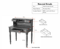 Belgium Solid Wood Study Table Furniselan - Maple-Finish