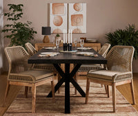 Orvian 6 Seater Dining Table Black