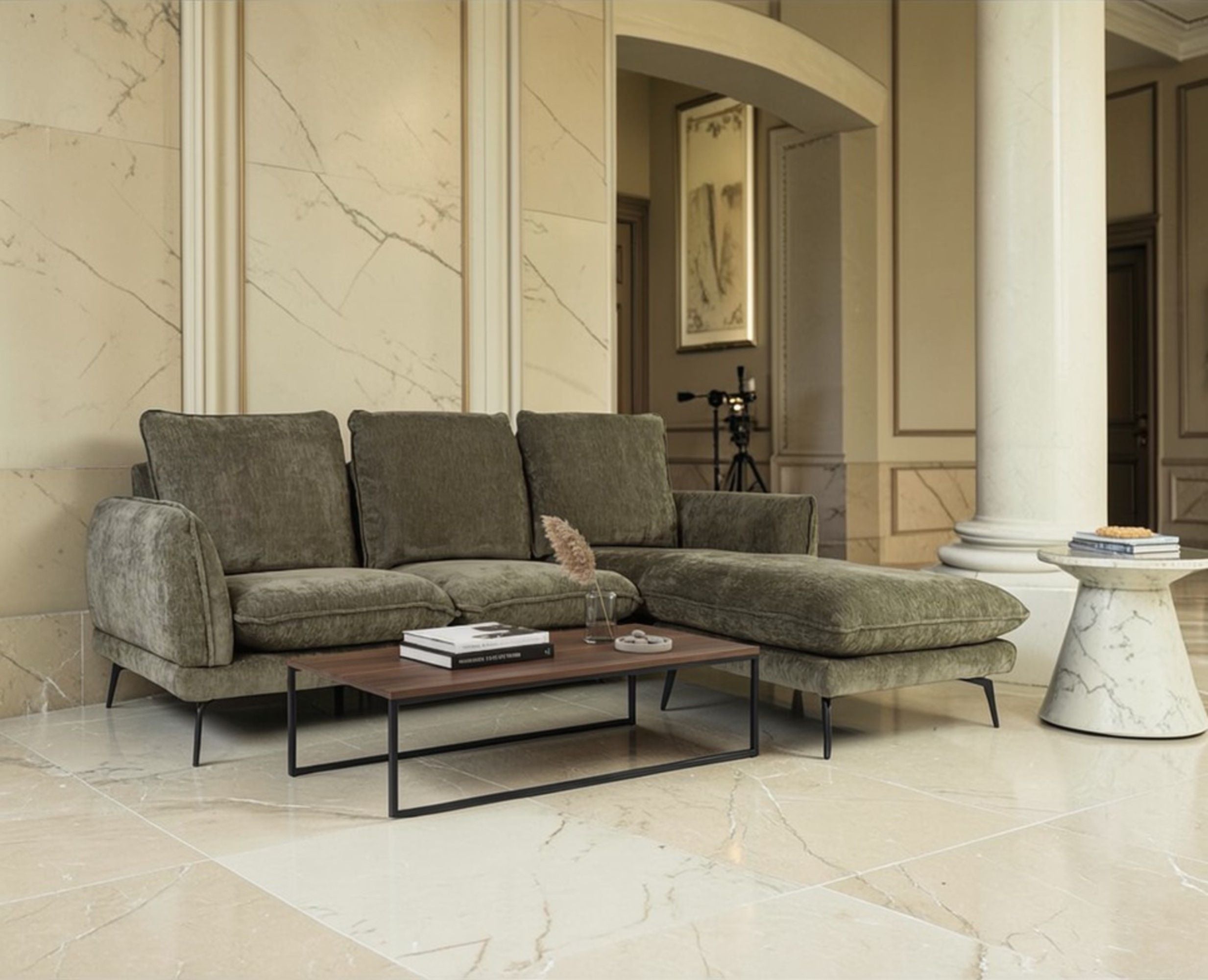 Bloomsbury Reversible Cotton Sofa Furniselan Green