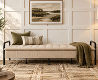 Lennox Tufted Convertible Sofa Bed -  Brown