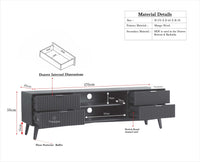 Bengaluru Solid Wood TV Cabinet Four Drawer Furniselan