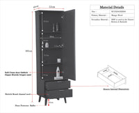 Bengaluru Solid Wood Dressing Table - Furniselan Slate-Grey