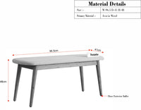 Antilia Wooden Four Seater Dining set with Two Chairs and Bench With 
Cushion
Natural Finish