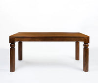Verona Mango Wood 6 Seater Dining Table Walnut brown