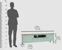 Mumbai Entertainment Unit Tv Cabinet - Two Doors Two Drawers - Tv Cabinet - Furniselan - Silt-Green