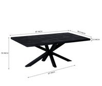 Orvian 6 Seater Dining Table Black