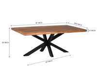 Orvian 6 Seater Dining Table brown