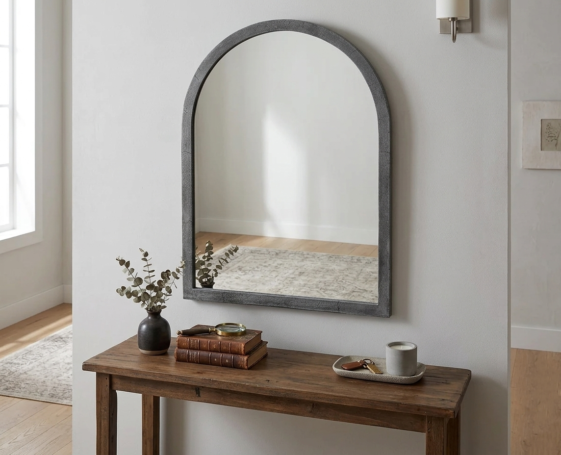 Alu Mirror Distressed Charcoal