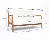 Holborn 2 seater Sofa Furniselan White