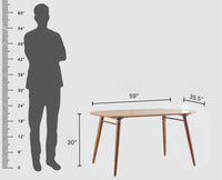 Antilia Solid Wood Four Seater Dining Table - Dining Set - Furniselan Natural Finish