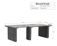 Pivot Flexi Wooden Coffee Table Multi Functions Use Coffee & Side Table Teak Finish