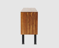 Barcelona Solid Wood Three Doors Sideboard Cabinet teak finish