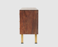 Barcelona Solid Wood Three Doors Sideboard Cabinet teak finish