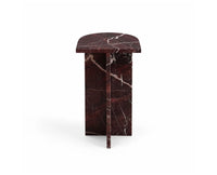 Briar Maroon Vein Accent Table - Red Jasper Marble