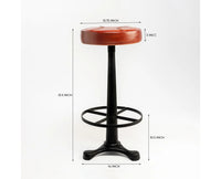 Marlow Leather Bar Stool - Brown