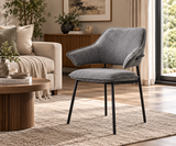 Rowan Fabric Dining Chair with Metal Legs