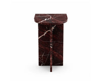 Briar Maroon Vein Accent Table - Red Jasper Marble