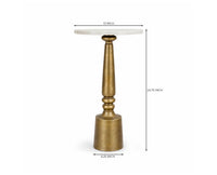 Lyra Aluminum Side Table - Antique Brass