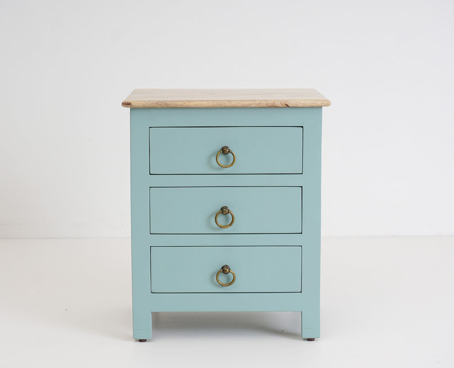 Aleppo Wooden Bedside Table Furniselan Silt-Green